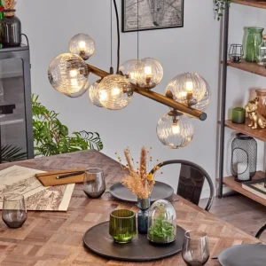 hofstein Chehalis Suspension, Boule lumineuse, Suspension Clair, 10 lumières* Lampes Modernes