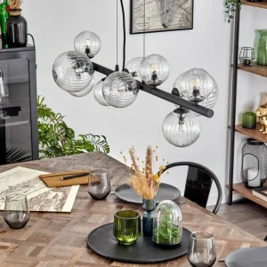 hofstein Chehalis Suspension, Boule lumineuse, Suspension Clair, 10 lumières* Lampes Modernes