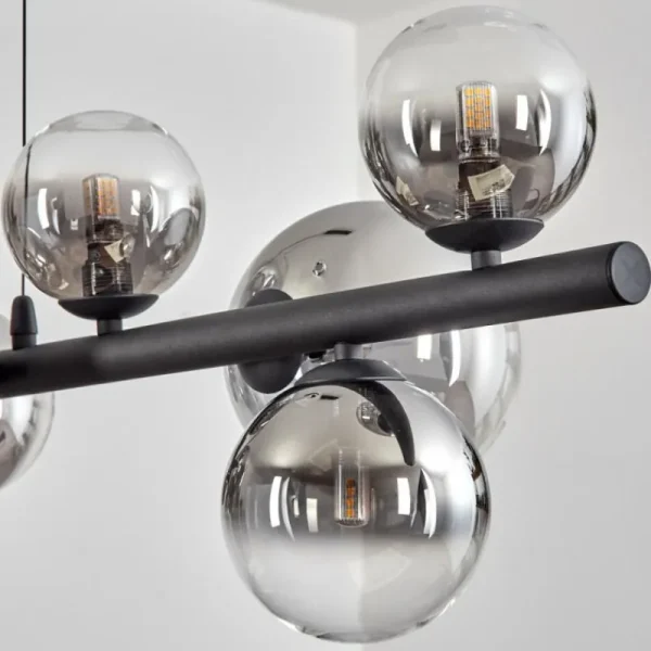 hofstein Chehalis Suspension, Boule lumineuse, Suspension Clair, Fumé, 10 lumières* Lampes Modernes