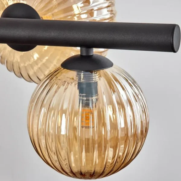 hofstein Chehalis Suspension, Boule lumineuse, Suspension Ambre, 8 lumières* Lampes Modernes