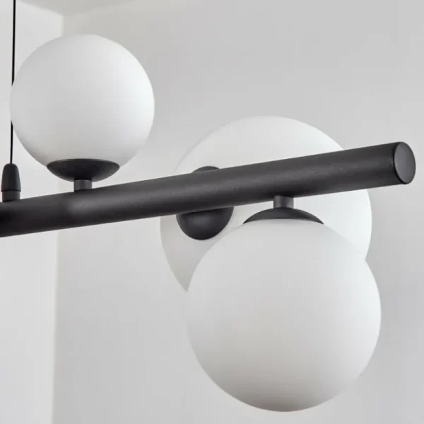 hofstein Chehalis Suspension, Boule lumineuse, Suspension Blanc, 8 lumières* Lampes En Verre