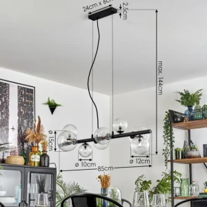 hofstein Chehalis Suspension, Boule lumineuse, Suspension Clair, 8 lumières* Lampes Modernes