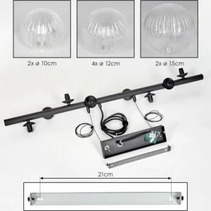 hofstein Chehalis Suspension, Boule lumineuse, Suspension Clair, 8 lumières* Lampes Modernes