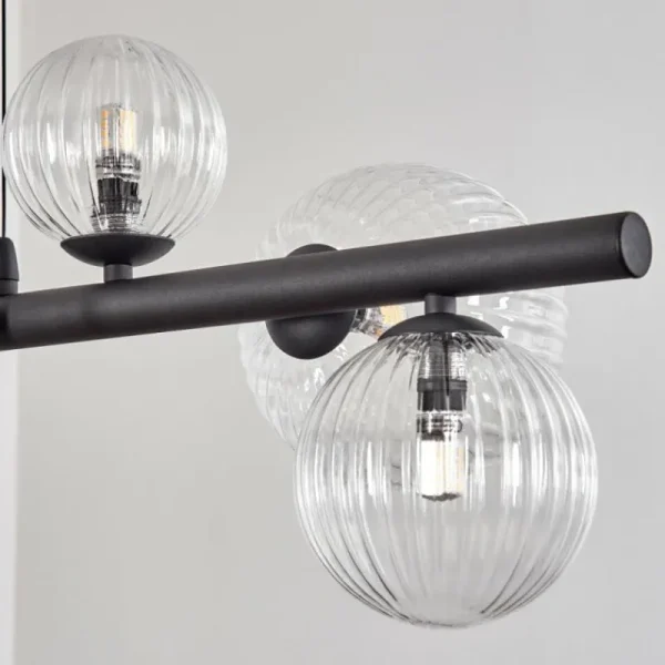 hofstein Chehalis Suspension, Boule lumineuse, Suspension Clair, 8 lumières* Lampes Modernes