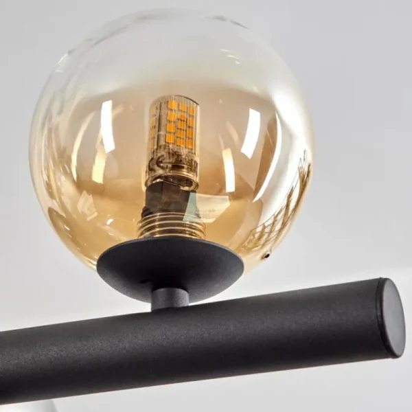 hofstein Chehalis Suspension, Boule lumineuse, Suspension Ambre, Clair, Fumé, 10 lumières* Lampes Modernes