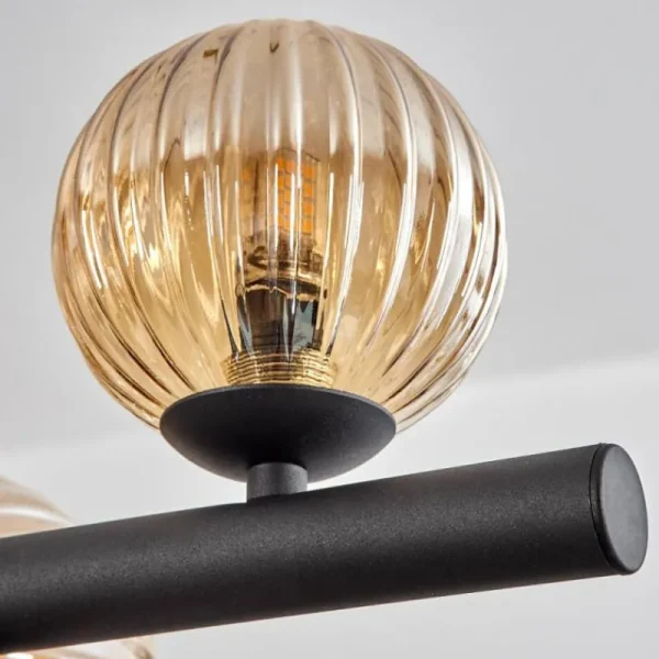 hofstein Chehalis Suspension, Boule lumineuse, Suspension Ambre, 10 lumières* Lampes Modernes