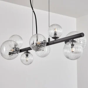 hofstein Chehalis Suspension, Boule lumineuse, Suspension Clair, 8 lumières* Lampes Modernes