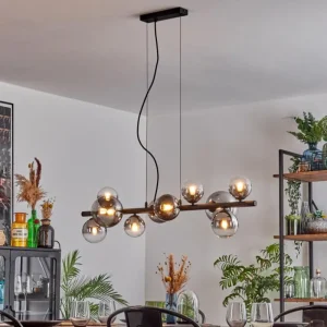 hofstein Chehalis Suspension, Boule lumineuse, Suspension Clair, Fumé, 10 lumières* Lampes Modernes