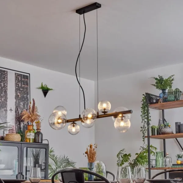 hofstein Chehalis Suspension, Boule lumineuse, Suspension Clair, 8 lumières* Lampes Modernes