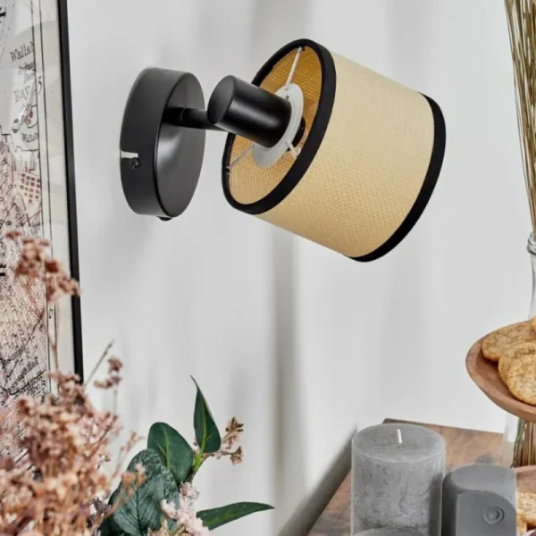 hofstein Chellas Applique murale Noir, 1 lumière* Lampes Modernes