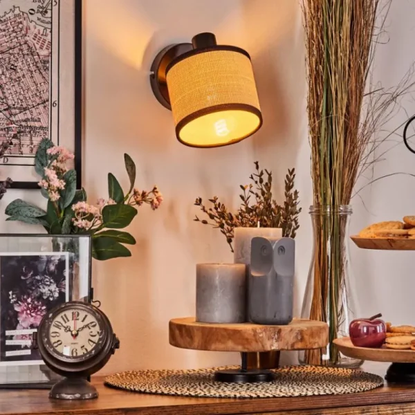 hofstein Chellas Applique murale Noir, 1 lumière* Lampes Modernes