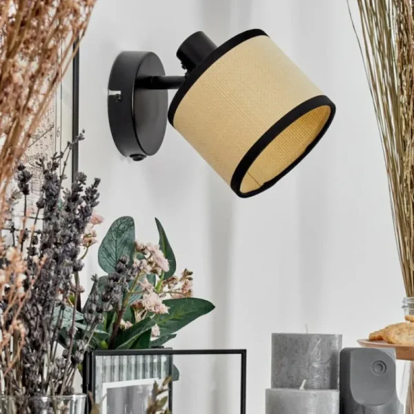 hofstein Chellas Applique murale Noir, 1 lumière* Lampes Modernes