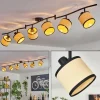 hofstein Chellas Plafonnier Noir, 6 lumières* Lampes Modernes