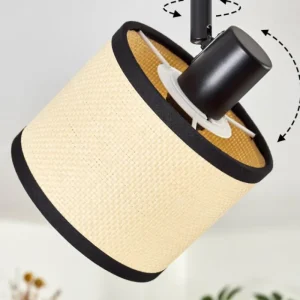 hofstein Chellas Plafonnier Noir, 6 lumières* Lampes Modernes