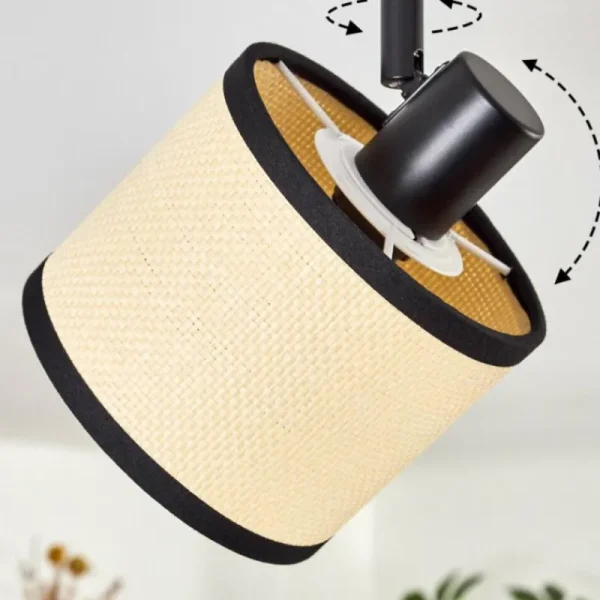 hofstein Chellas Plafonnier Noir, 6 lumières* Lampes Modernes