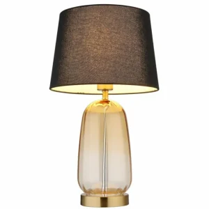Luminaires Globo Lighting Classy Lampe à poser Ambre, Laiton, 1 lumière* Lampes En Verre