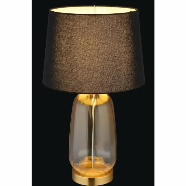 Luminaires Globo Lighting Classy Lampe à poser Ambre, Laiton, 1 lumière* Lampes En Verre