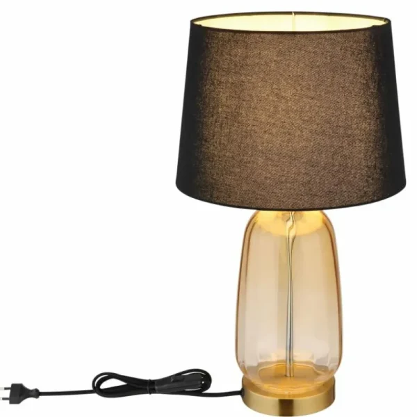 Luminaires Globo Lighting Classy Lampe à poser Ambre, Laiton, 1 lumière* Lampes En Verre