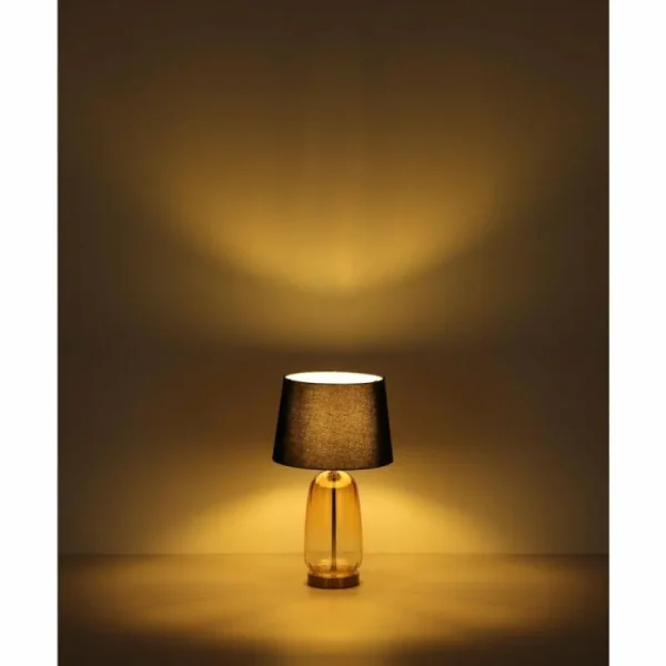 Luminaires Globo Lighting Classy Lampe à poser Ambre, Laiton, 1 lumière* Lampes En Verre