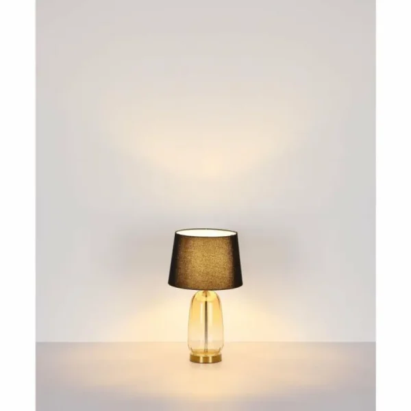 Luminaires Globo Lighting Classy Lampe à poser Ambre, Laiton, 1 lumière* Lampes En Verre