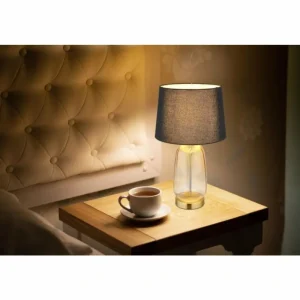 Luminaires Globo Lighting Classy Lampe à poser Ambre, Laiton, 1 lumière* Lampes En Verre