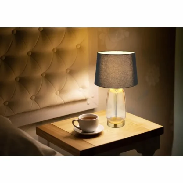 Luminaires Globo Lighting Classy Lampe à poser Ambre, Laiton, 1 lumière* Lampes En Verre