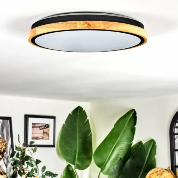 hofstein Coentral Plafonnier, Panel LED Blanc, 1 lumière, Télécommandes* Lampes Modernes