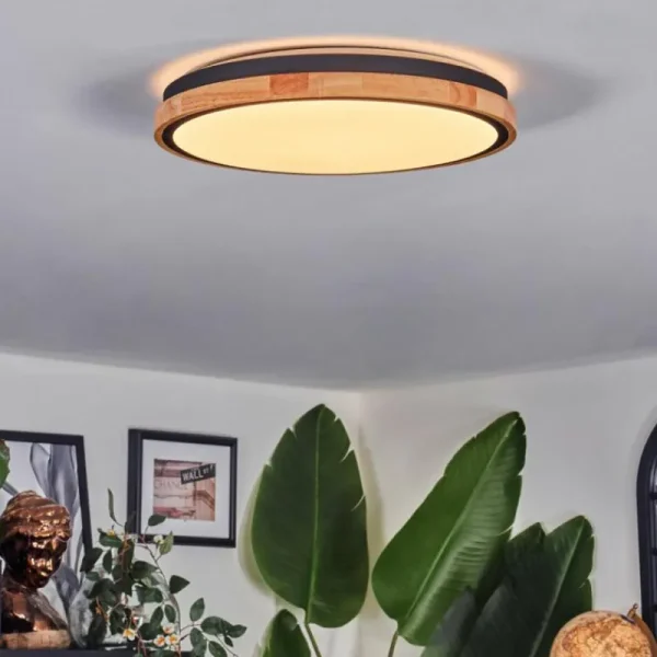 hofstein Coentral Plafonnier, Panel LED Blanc, 1 lumière, Télécommandes* Lampes Modernes