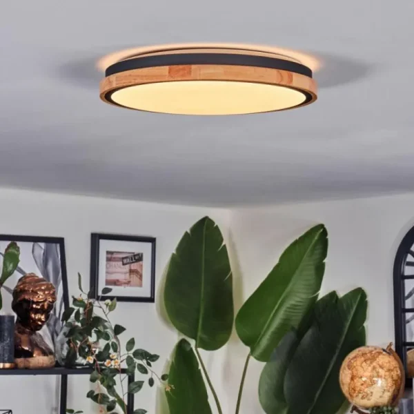hofstein Coentral Plafonnier, Panel LED Blanc, 1 lumière, Télécommandes* Lampes Modernes