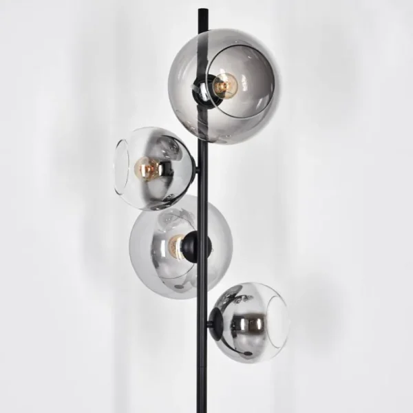 hofstein Dagan Lampadaire Clair, Fumé, 4 lumières* Lampes Modernes