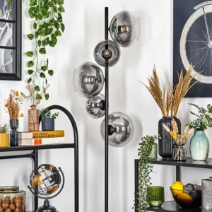 hofstein Dagan Lampadaire Clair, Fumé, 5 lumières* Lampes Modernes