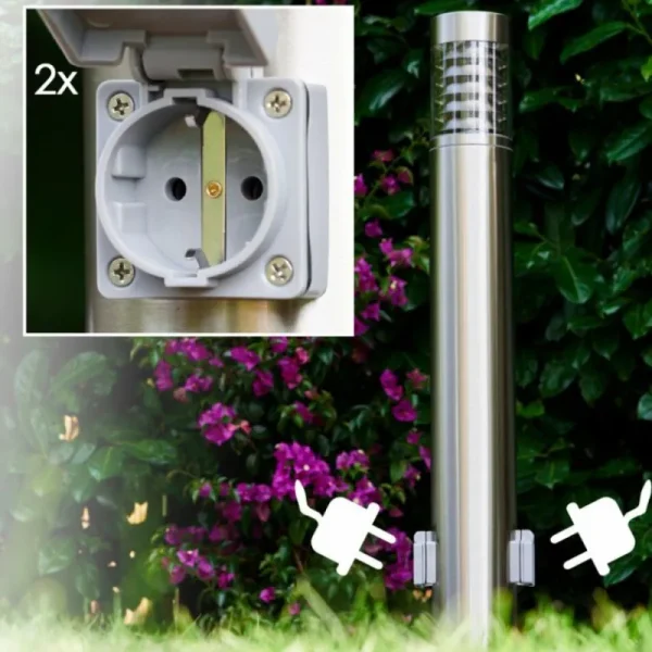 hofstein Dakar Eclairage de chemin Acier inoxydable, 1 lumière* Lampes Modernes