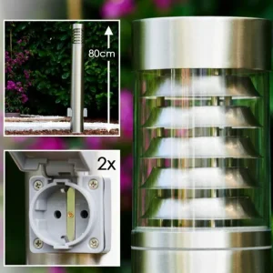 hofstein Dakar Eclairage de chemin Acier inoxydable, 1 lumière* Lampes Modernes