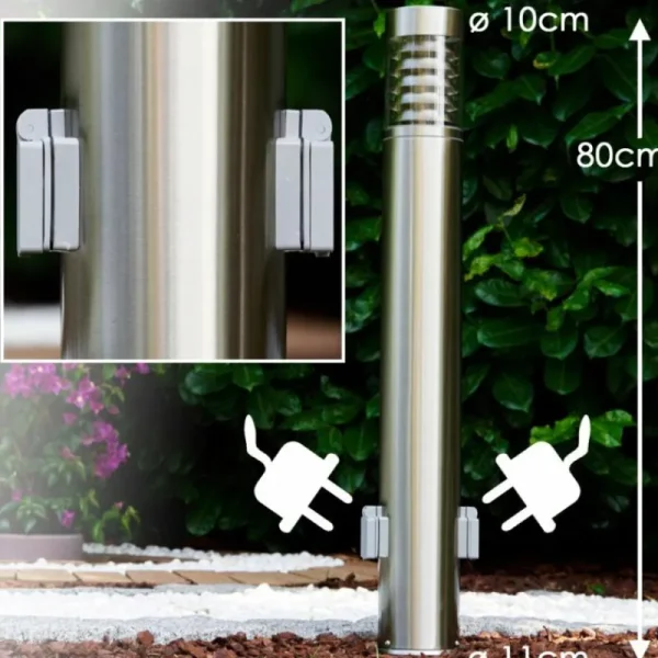 hofstein Dakar Eclairage de chemin Acier inoxydable, 1 lumière* Lampes Modernes