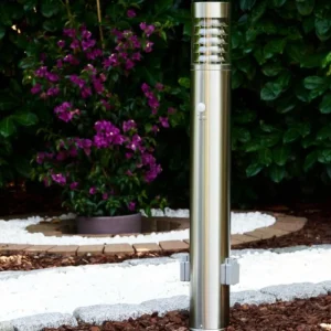 hofstein Dakar Eclairage de chemin Acier inoxydable, 1 lumière, Détecteur de mouvement* Lampes Modernes