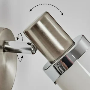 hofstein Davor Applique murale, Spot mural Chrome, Nickel mat, 1 lumière* Lampes En Verre