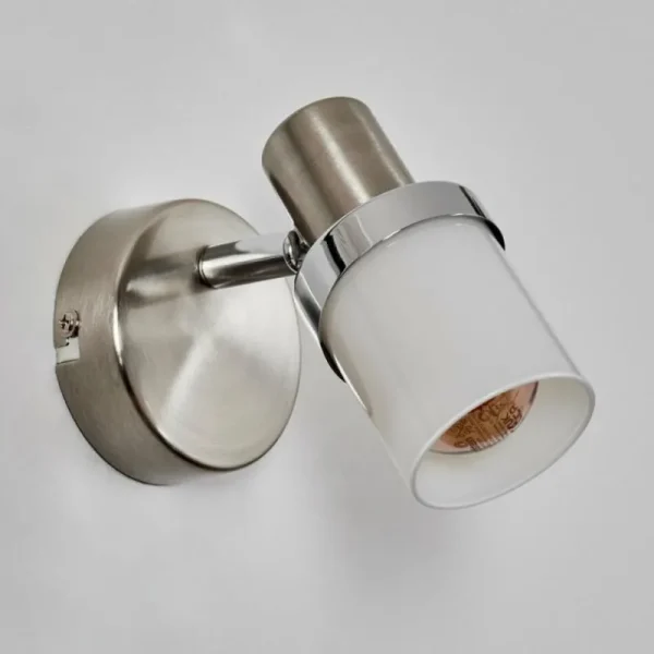 hofstein Davor Applique murale, Spot mural Chrome, Nickel mat, 1 lumière* Lampes En Verre
