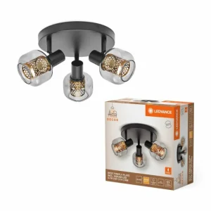 Luminaires Ledvance DECOR Applique murale / Plafonnier Noir, 3 lumières* Lampes En Verre