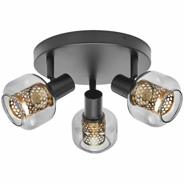 Luminaires Ledvance DECOR Applique murale / Plafonnier Noir, 3 lumières* Lampes En Verre