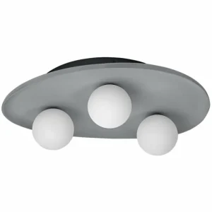 Luminaires Ledvance DECOR Applique murale / Plafonnier Gris, 3 lumières* Lampes En Verre