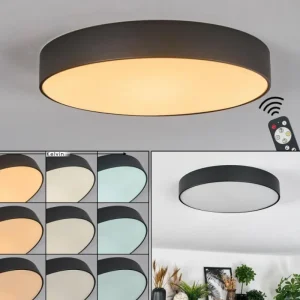 hofstein Diagonal Plafonnier LED Noir, 1 lumière, Télécommandes* Lampes Modernes