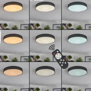 hofstein Diagonal Plafonnier LED Noir, 1 lumière, Télécommandes* Lampes Modernes