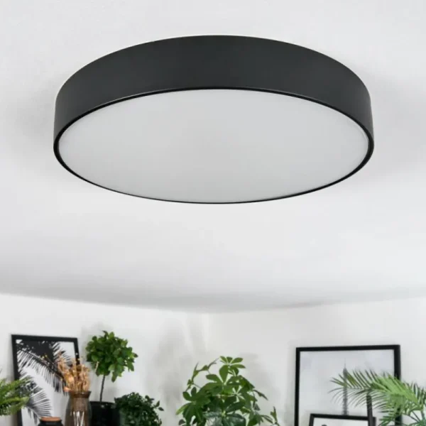 hofstein Diagonal Plafonnier LED Noir, 1 lumière, Télécommandes* Lampes Modernes