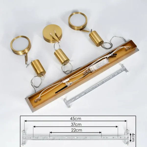 hofstein Dingersjo Suspension, Suspension LED Laiton, 3 lumières* Lampes Modernes