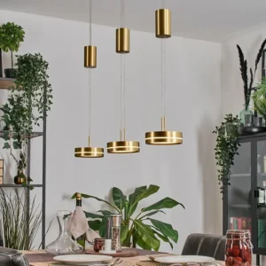 hofstein Dingersjo Suspension, Suspension LED Laiton, 3 lumières* Lampes Modernes