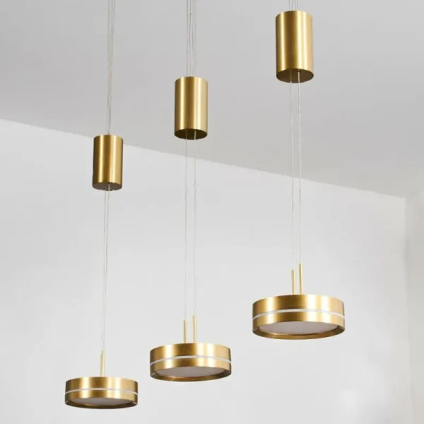 hofstein Dingersjo Suspension, Suspension LED Laiton, 3 lumières* Lampes Modernes