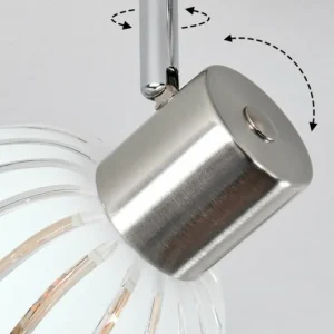 hofstein Dysted Plafonnier, Boule lumineuse Nickel mat, 6 lumières* Lampes En Verre