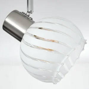 hofstein Dysted Plafonnier, Boule lumineuse Nickel mat, 6 lumières* Lampes En Verre