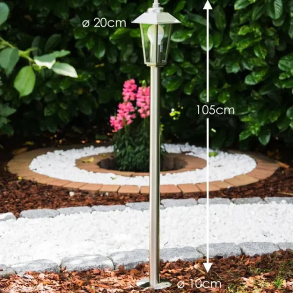 hofstein Eclairage de chemin Moskau Acier inoxydable, 1 lumière* Lampes Modernes
