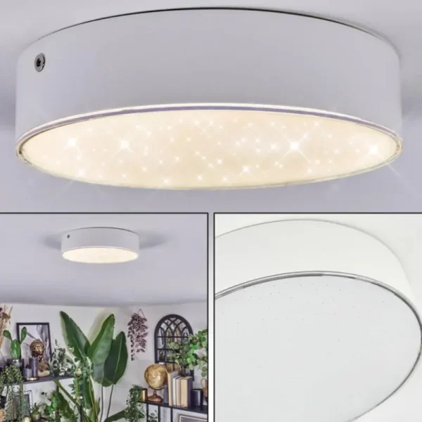 hofstein Elmar Plafonnier LED Blanc, 1 lumière* Lampes Modernes